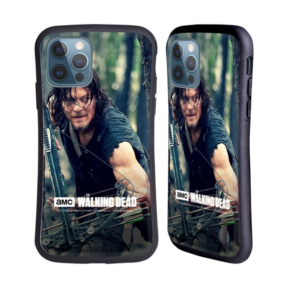Head Case Designs Officially Licensed AMC The Walking Dead Daryl Dixon Lurk Hybrid Case Compatible with Apple iPhone 12 / iPhone 12 Pro