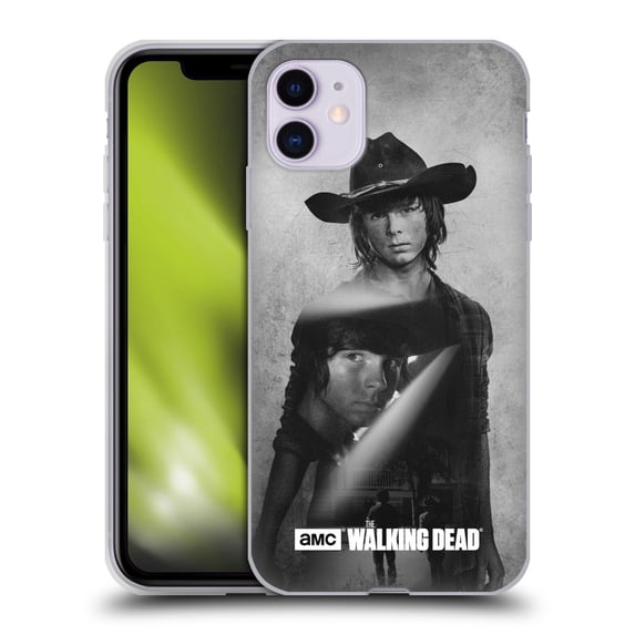 Head Case Designs Officially Licensed AMC The Walking Dead Double Exposure Carl Soft Gel Case Compatible with Apple iPhone 11