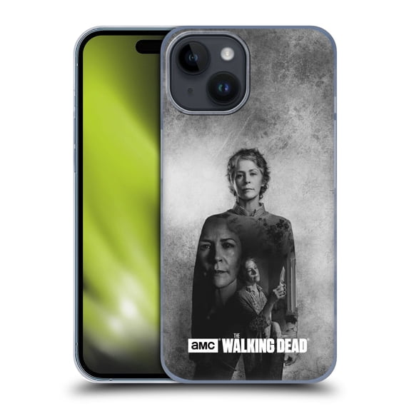 Head Case Designs Officially Licensed AMC The Walking Dead Double Exposure Carol Hard Back Case Compatible with Apple iPhone 15