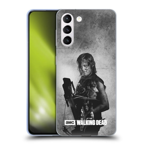 Head Case Designs Officially Licensed AMC The Walking Dead Double Exposure Daryl Soft Gel Case Compatible with Samsung Galaxy S21+ 5G