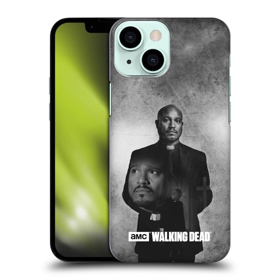 Head Case Designs Officially Licensed AMC The Walking Dead Double Exposure Gabriel Hard Back Case Compatible with Apple iPhone 13 Mini
