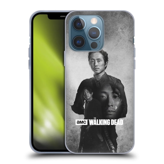 Head Case Designs Officially Licensed AMC The Walking Dead Double Exposure Glenn Soft Gel Case Compatible with Apple iPhone 13 Pro