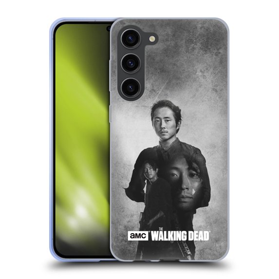 Head Case Designs Officially Licensed AMC The Walking Dead Double Exposure Glenn Soft Gel Case Compatible with Samsung Galaxy S23+ 5G