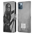 thumbnail image 1 of Head Case Designs Officially Licensed AMC The Walking Dead Double Exposure Michonne Leather Book Wallet Case Cover Compatible with Apple iPhone 12 / iPhone 12 Pro, 1 of 6