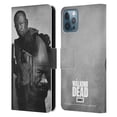 thumbnail image 1 of Head Case Designs Officially Licensed AMC The Walking Dead Double Exposure Morgan Leather Book Wallet Case Cover Compatible with Apple iPhone 12 / iPhone 12 Pro, 1 of 6