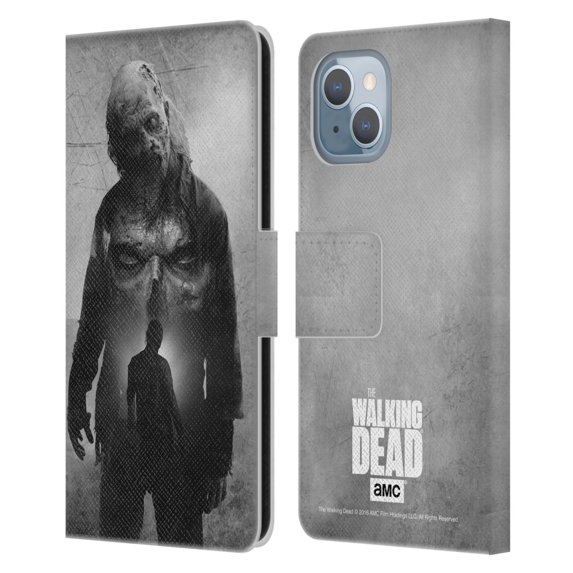 Head Case Designs Officially Licensed AMC The Walking Dead Double Exposure Walker Leather Book Wallet Case Cover Compatible with Apple iPhone 14