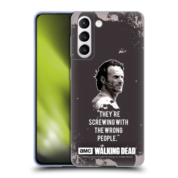 Head Case Designs Officially Licensed AMC The Walking Dead Quotes Rick Trap Soft Gel Case Compatible with Samsung Galaxy S21 5G