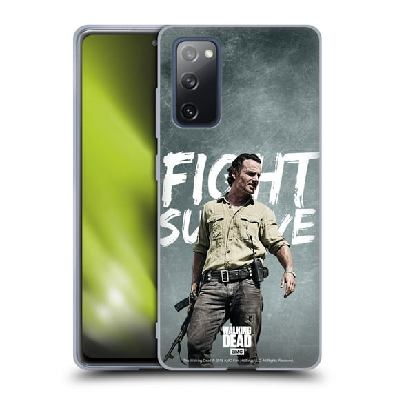 Head Case Designs Officially Licensed AMC The Walking Dead Rick Grimes Legacy Fight Survive Soft Gel Case Compatible with Samsung Galaxy S20 FE / 5G