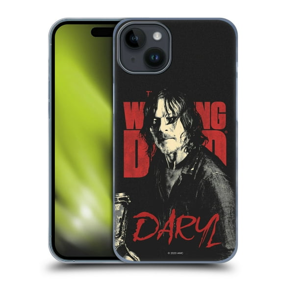 Head Case Designs Officially Licensed AMC The Walking Dead Season 10 Character Portraits Daryl Hard Back Case Compatible with Apple iPhone 15 Plus