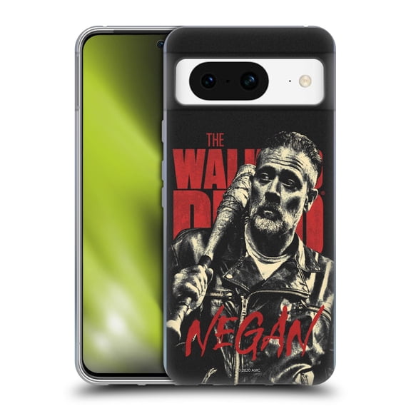 Head Case Designs Officially Licensed AMC The Walking Dead Season 10 Character Portraits Negan Soft Gel Case Compatible with Google Pixel 8