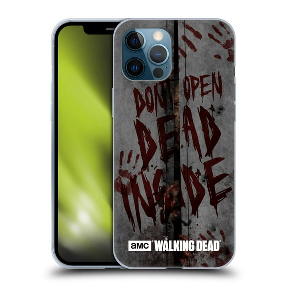 Head Case Designs Officially Licensed AMC The Walking Dead Typography Dead Inside Soft Gel Case Compatible with Apple iPhone 12 Pro Max