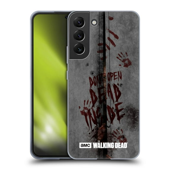 Head Case Designs Officially Licensed AMC The Walking Dead Typography Dead Inside Soft Gel Case Compatible with Samsung Galaxy S22+ 5G