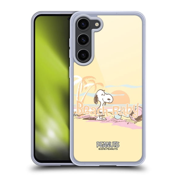 Head Case Designs Peanuts Beach Snoopy Sunset Soft Gel Case for Samsung Galaxy S23+ 5G
