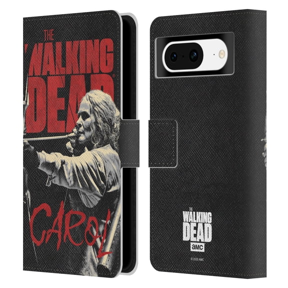 Head Case Designs Officially Licensed AMC The Walking Dead Season 10 Character Portraits Carol Leather Book Wallet Case Cover Compatible with Google Pixel 8