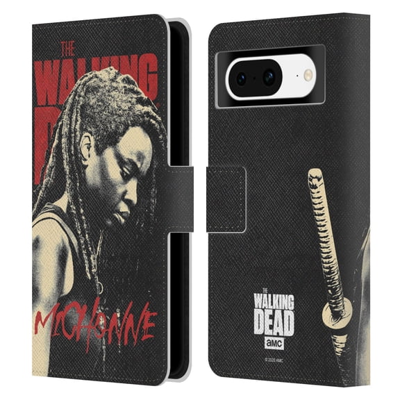 Head Case Designs Officially Licensed AMC The Walking Dead Season 10 Character Portraits Michonne Leather Book Wallet Case Cover Compatible with Google Pixel 8