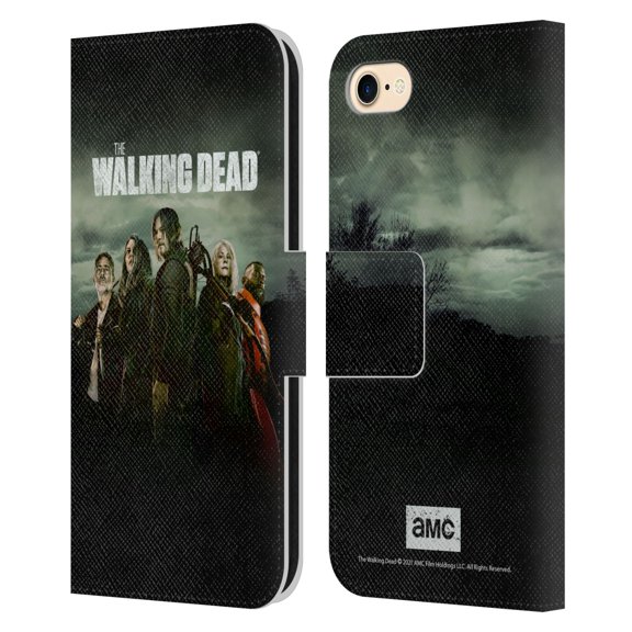 Head Case Designs Officially Licensed AMC The Walking Dead Season 11 Key Art Poster Leather Book Wallet Case Cover Compatible with Apple iPhone 7 / 8 / SE 2020 & 2022