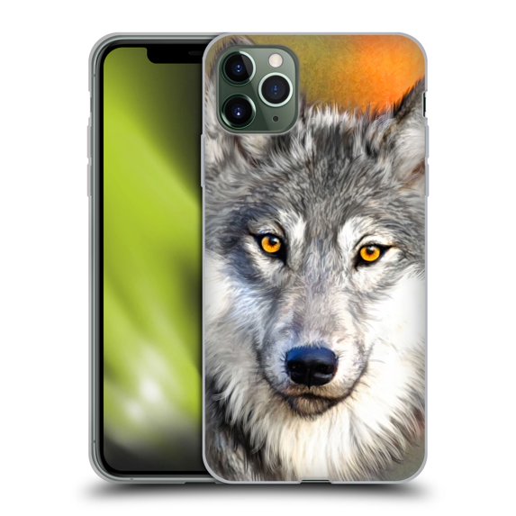 Head Case Designs Officially Licensed Aimee Stewart Animals Autumn Wolf Soft Gel Case Compatible with Apple iPhone 11 Pro Max