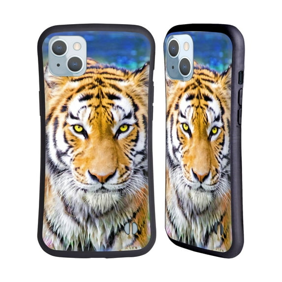 Head Case Designs Officially Licensed Aimee Stewart Animals Tiger and Lily Hybrid Case Compatible with Apple iPhone 14 Plus