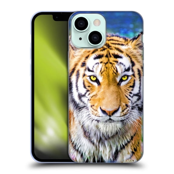 Head Case Designs Officially Licensed Aimee Stewart Animals Tiger and Lily Soft Gel Case Compatible with Apple iPhone 13 Mini