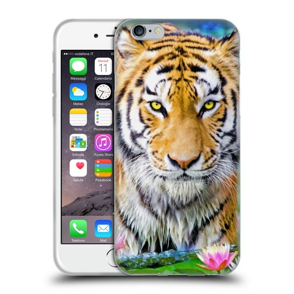 Head Case Designs Officially Licensed Aimee Stewart Animals Tiger and Lily Soft Gel Case Compatible with Apple iPhone 6 / iPhone 6s