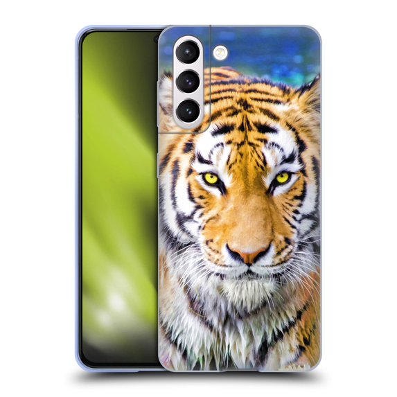 Head Case Designs Officially Licensed Aimee Stewart Animals Tiger and Lily Soft Gel Case Compatible with Samsung Galaxy S21 5G