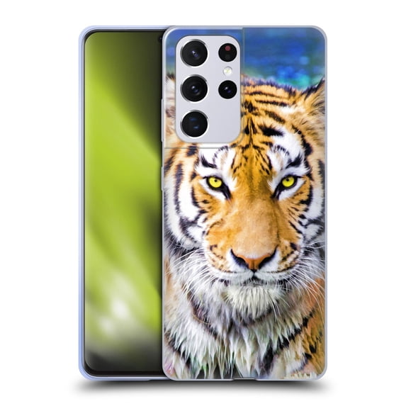 Head Case Designs Officially Licensed Aimee Stewart Animals Tiger and Lily Soft Gel Case Compatible with Samsung Galaxy S21 Ultra 5G