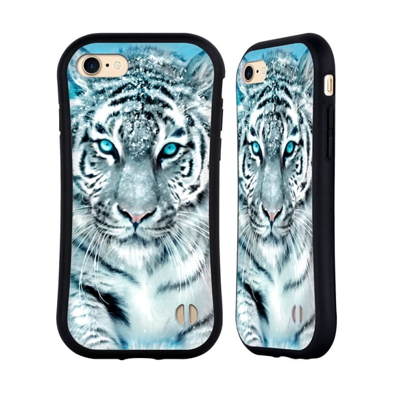 Head Case Designs Officially Licensed Aimee Stewart Animals White Tiger Hybrid Case Compatible with Apple iPhone 7 / 8 / SE 2020 & 2022
