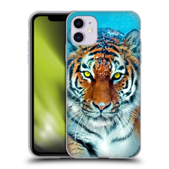 Head Case Designs Officially Licensed Aimee Stewart Animals Yellow Tiger Soft Gel Case Compatible with Apple iPhone 11