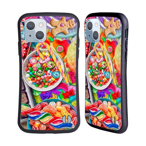 Head Case Designs Officially Licensed Aimee Stewart Colourful Sweets Candy Hybrid Case Compatible with Apple iPhone 14