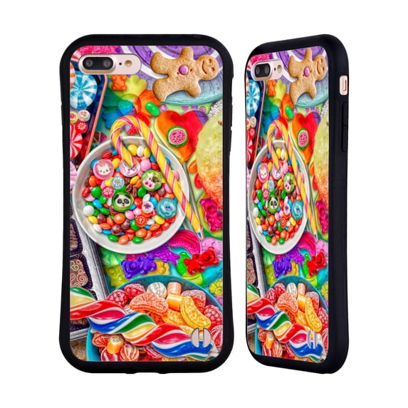 Head Case Designs Officially Licensed Aimee Stewart Colourful Sweets Candy Hybrid Case Compatible with Apple iPhone 7 Plus / iPhone 8 Plus