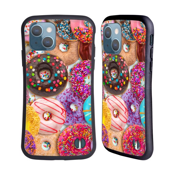 Head Case Designs Officially Licensed Aimee Stewart Colourful Sweets Donut Noms Hybrid Case Compatible with Apple iPhone 13