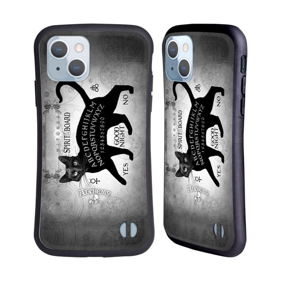 Head Case Designs Officially Licensed Alchemy Gothic Cats Black Cat Spirit Board Hybrid Case Compatible with Apple iPhone 14