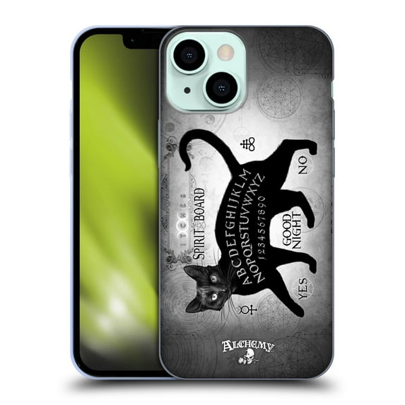 Head Case Designs Officially Licensed Alchemy Gothic Cats Black Cat Spirit Board Soft Gel Case Compatible with Apple iPhone 13 Mini