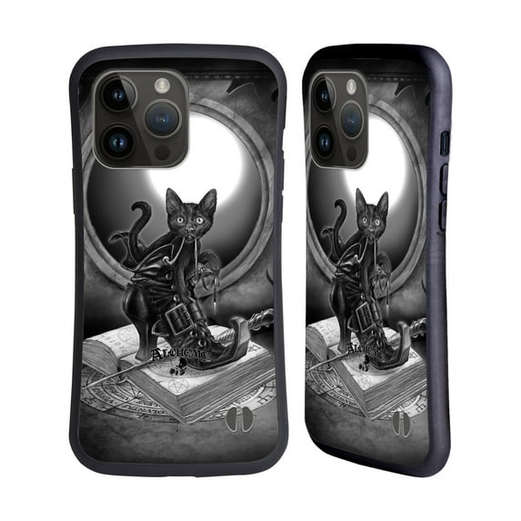 Head Case Designs Officially Licensed Alchemy Gothic Cats Midnight Mischief Hybrid Case Compatible with Apple iPhone 15 Pro Max