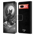 thumbnail image 1 of Head Case Designs Officially Licensed Alchemy Gothic Cats Midnight Mischief Leather Book Wallet Case Cover Compatible with Google Pixel 7a, 1 of 6