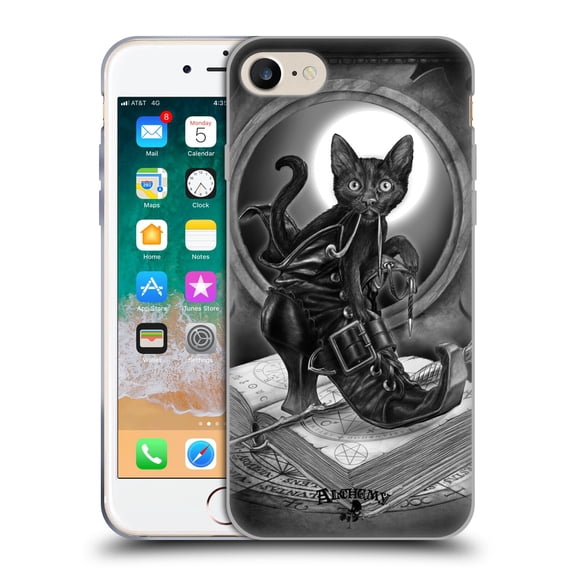 Head Case Designs Officially Licensed Alchemy Gothic Cats Midnight Mischief Soft Gel Case Compatible with Apple iPhone 7 / 8 / SE 2020 & 2022