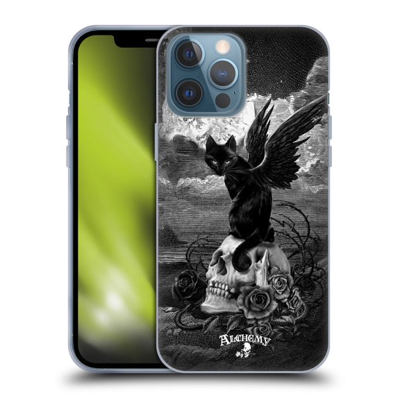 Head Case Designs Officially Licensed Alchemy Gothic Cats Nine Lives Of Poe Skull Soft Gel Case Compatible with Apple iPhone 13 Pro Max