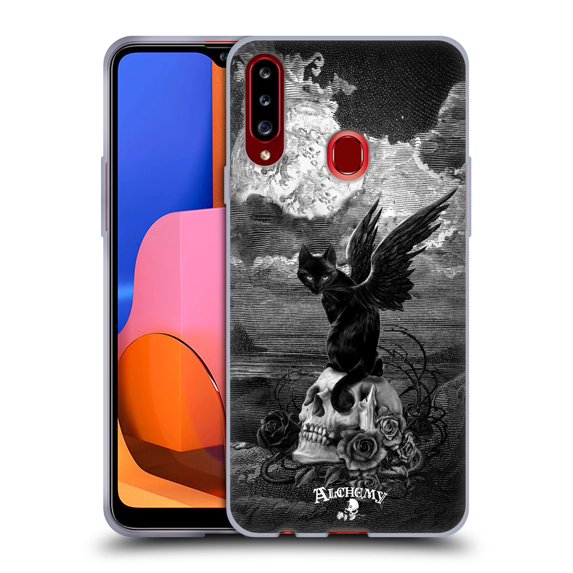 Head Case Designs Officially Licensed Alchemy Gothic Cats Nine Lives Of Poe Skull Soft Gel Case Compatible with Samsung Galaxy A20s (2019)