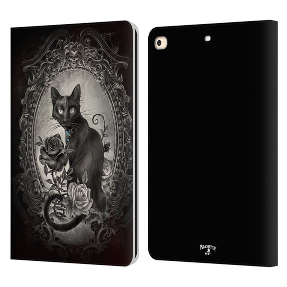 Head Case Designs Officially Licensed Alchemy Gothic Cats Paracelsus Leather Book Wallet Case Cover Compatible with Apple iPad 9.7 2017 / iPad 9.7 2018