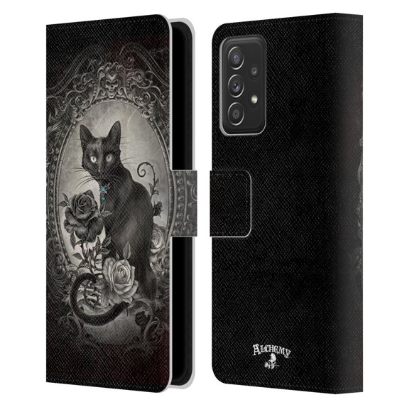 Head Case Designs Officially Licensed Alchemy Gothic Cats Paracelsus Leather Book Wallet Case Cover Compatible with Samsung Galaxy A52 / A52s / 5G (2021)