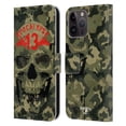 thumbnail image 1 of Head Case Designs Officially Licensed Alchemy Gothic Skull Camo Skull Leather Book Wallet Case Cover Compatible with Apple iPhone 15 Pro Max, 1 of 6