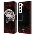 thumbnail image 1 of Head Case Designs Officially Licensed Alchemy Gothic Skull And Cards Aces Of Anarchy Leather Book Wallet Case Cover Compatible with Samsung Galaxy S22 5G, 1 of 6
