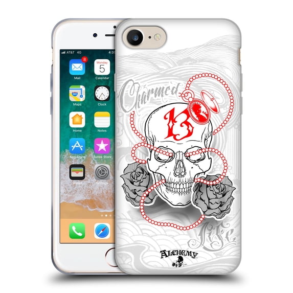 Head Case Designs Officially Licensed Alchemy Gothic Skull Charmed Life Locket Soft Gel Case Compatible with Apple iPhone 7 / 8 / SE 2020 & 2022