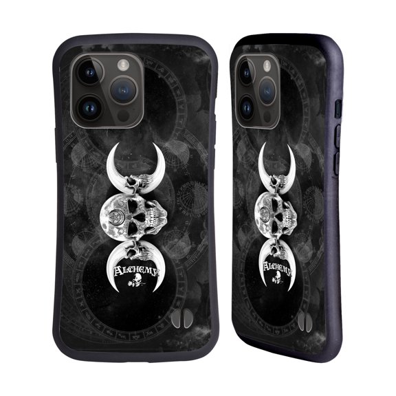 Head Case Designs Officially Licensed Alchemy Gothic Skull Dark Goddess Moon Hybrid Case Compatible with Apple iPhone 15 Pro Max