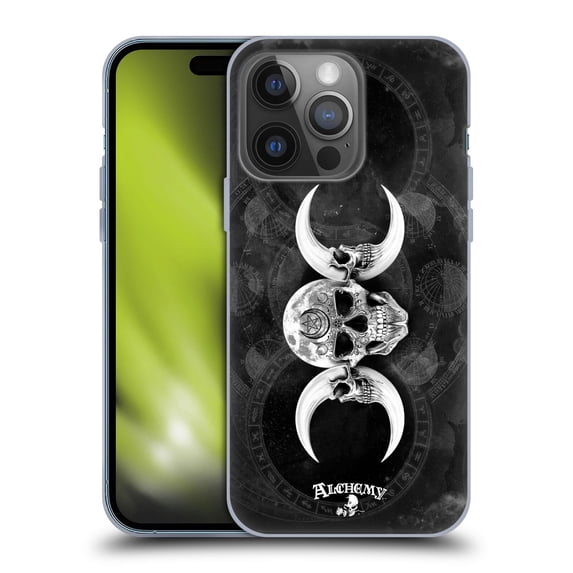 Head Case Designs Officially Licensed Alchemy Gothic Skull Dark Goddess Moon Soft Gel Case Compatible with Apple iPhone 14 Pro