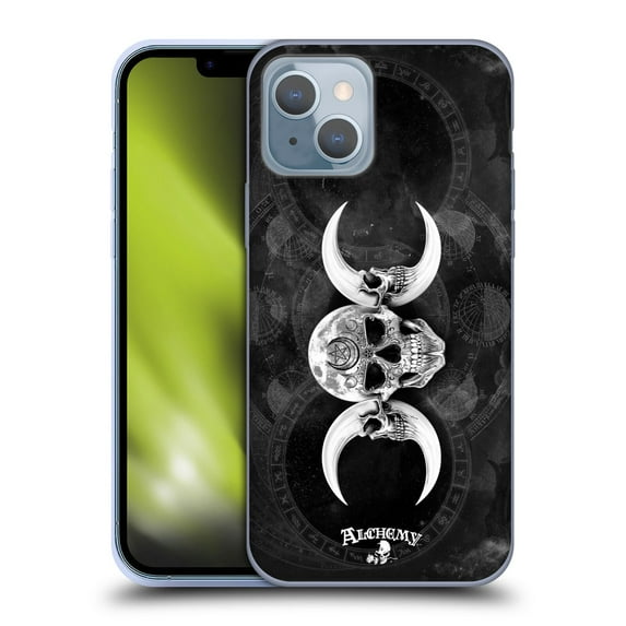 Head Case Designs Officially Licensed Alchemy Gothic Skull Dark Goddess Moon Soft Gel Case Compatible with Apple iPhone 14