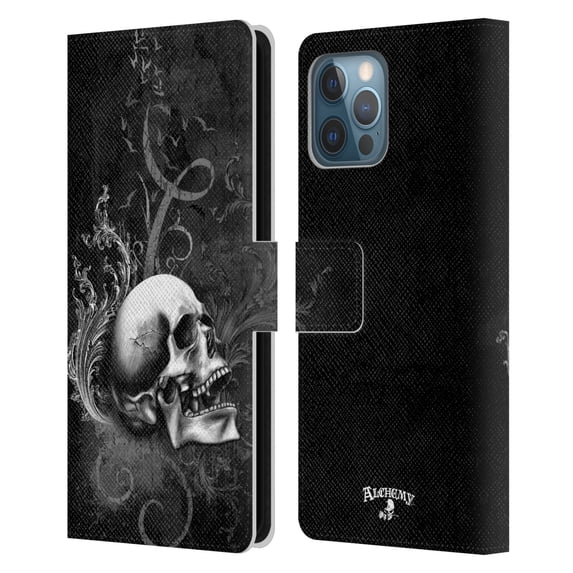 Head Case Designs Officially Licensed Alchemy Gothic Skull De Profundis Leather Book Wallet Case Cover Compatible with Apple iPhone 12 Pro Max