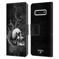 thumbnail image 1 of Head Case Designs Officially Licensed Alchemy Gothic Skull De Profundis Leather Book Wallet Case Cover Compatible with Samsung Galaxy S10, 1 of 6
