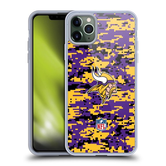 Head Case Designs NFL Minnesota Vikings Graphics Digital Camouflage Soft Gel Case for Apple iPhone 11 Pro Max