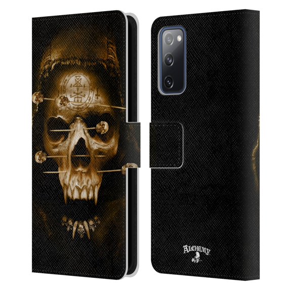 Head Case Designs Officially Licensed Alchemy Gothic Skull Death Fetish Leather Book Wallet Case Cover Compatible with Samsung Galaxy S20 FE / 5G